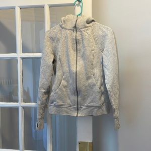 Light Grey Lulu Lemon Scuba Hoodie